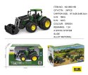 Zielony Traktor z Turem dla dzieci 3+ Model 1:24 + Ruchome elementy + 8 Kół + Tylny hak