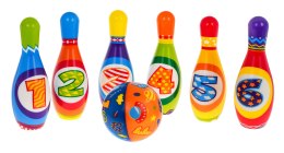 Piankowy zestaw 6 Kręgli z Piłką dla dzieci 3+ Bezpieczna gra w kręgle + Zabawka sportowa
