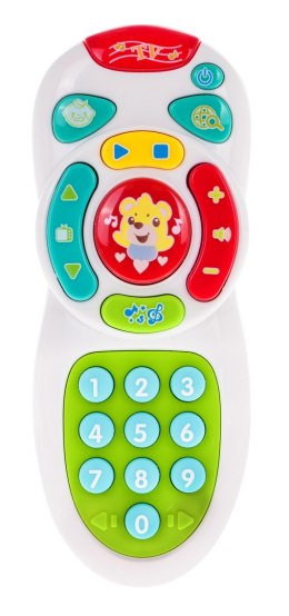 Interaktywny Pilot TV dla dzieci 18m+ Melodie + Odgłosy + Liczy po angielsku + Diody LED