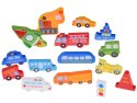 Układanka Puzzle drewniane Pojazdy straż pożarna statek 16ele ZA4760