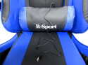 Fotel Gamingowy K3 R-Sport NIEBIESKO-CZARNY dla gracza+masażer