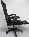 Fotel Gamingowy K4 R-Sport CZARNY z podnóżkiem+masażer
