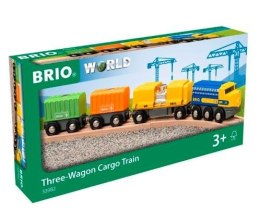 Trzywagonowy pociąg towarowy Brio