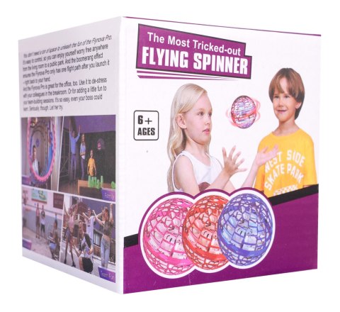 Latająca Kula Sterowana Gestem dla dzieci 6+ i dorosłych Różowa + Światła LED + Pilot