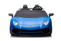 Lamborghini Aventador SV na akumulator dla 2 dzieci Niebieski + Silnik bezszczotkowy + Pompowane koła + Audio LED