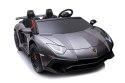 Lamborghini Aventador SV na akumulator dla 2 dzieci Szary + Silnik bezszczotkowy + Pompowane koła + Audio LED