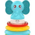 WOOPIE BABY Piramida Wieża Interaktywna Słonik z Obręczami Grzechotka