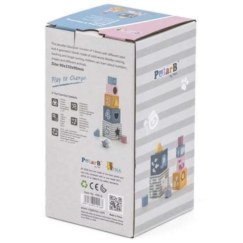Klocki Drewniana Układanka Viga Toys
