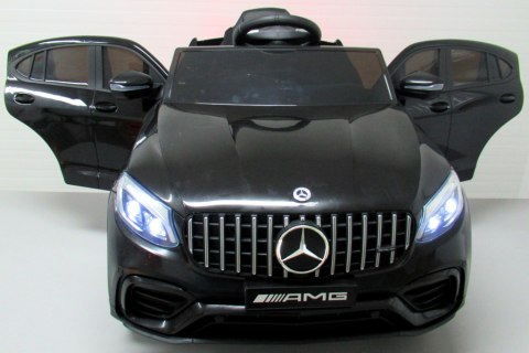 MERCEDES GLC63s CZARNY Auto na akumulator napęd 4x4 SKÓRA
