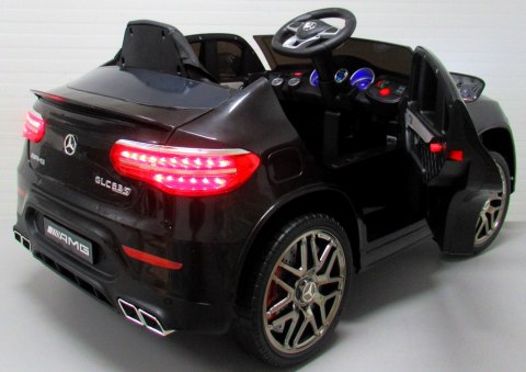 MERCEDES GLC63s CZARNY Auto na akumulator napęd 4x4 SKÓRA
