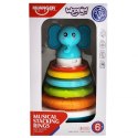 WOOPIE BABY Piramida Wieża Interaktywna Słonik z Obręczami Grzechotka