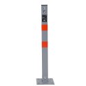 Blokada Parkingowa składana barierka słupek na parking 65cm szary