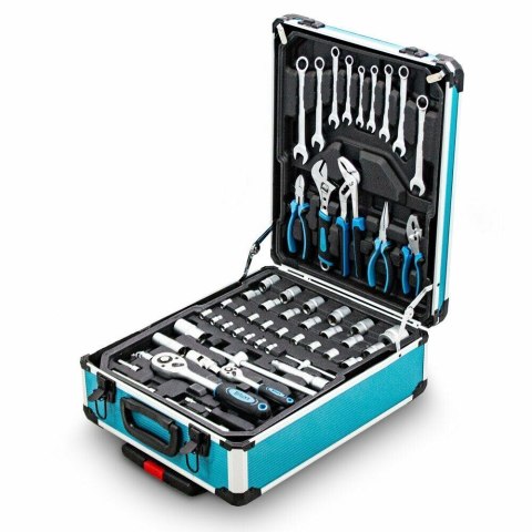 Duży Zestaw Warsztatowy/Narzędziowy w Walizce na kółkach 1300 elementów