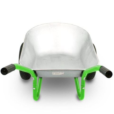 Dwukołowy wózek ogrodowy Taczka do Ogrodu 100L Mocna Jasnozielona