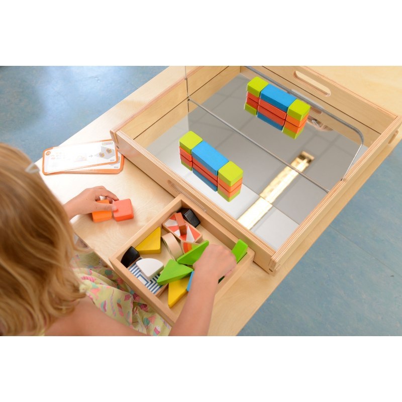 Zestaw Kolorowe Klocki Dla Dzieci Drewniane 24 Sztuki Masterkidz