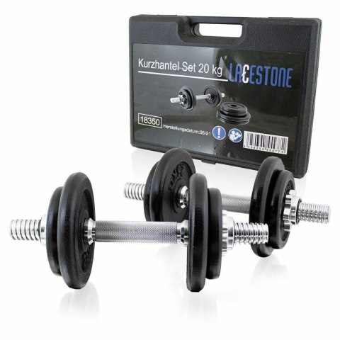 Hantle regulowane zestaw 20kg Lacestone żeliwne do treninu siłowego