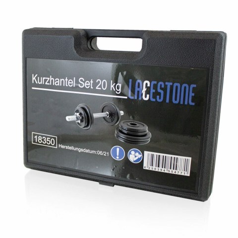 Hantle regulowane zestaw 20kg Lacestone żeliwne do treninu siłowego