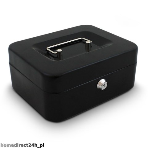 Kasetka na klucz Czarna do przechowywania drobiazgów pieniędzy gotówki schowek 20cm