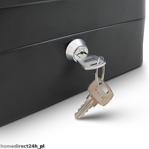 Kasetka na klucz Czarna do przechowywania drobiazgów pieniędzy gotówki schowek 20cm