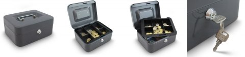 Kasetka schowek do przechowywania pieniędzy transportu gotówki uniwersalna 20cm