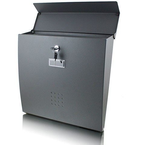 Kompaktowa Skrzynka grafitowa na listy z otworami półokrągła mini