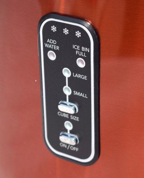 Kostkarka do lodu stołowa Mulano pomarańczowa maszyna do kostek lodu