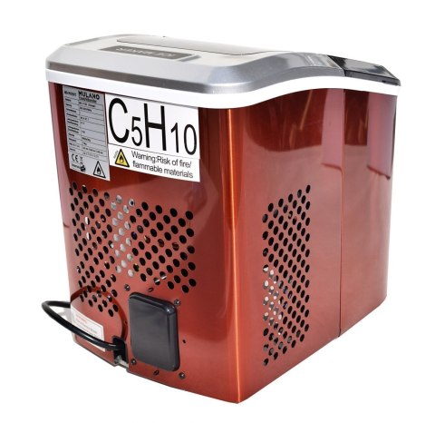 Kostkarka do lodu stołowa Mulano pomarańczowa maszyna do kostek lodu