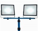 Ledowa Lampa z białym światłem na statywie Naświetlacz na budowe 2x50W