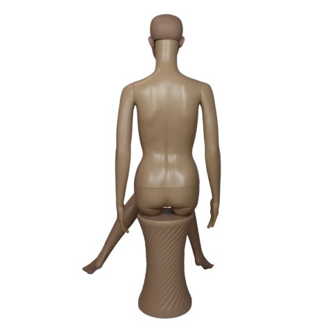 Manekin damski pełnopostaciowy siedzący wystawowy beżowy Bituxx