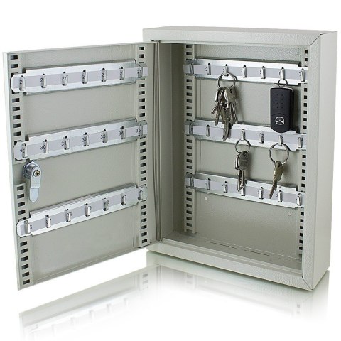 Metalowa Szafka na klucze zamykana Sejf skrytka z haczykami 42 szt