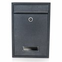 Naścienna Skrzynka na listy Antracyt pocztowa z wrzutem do kamienic