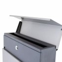 Naścienna Skrzynka pocztowa ze stali inox z dodatkową tubą na gazety