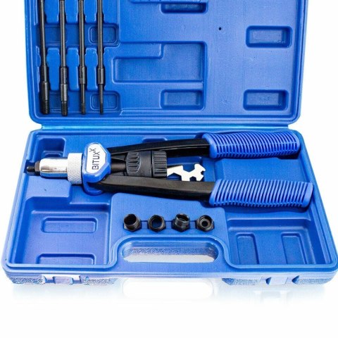 Nitownica ręczna BITUXX do nitonakrętek w walizce Dźwigniowa nity