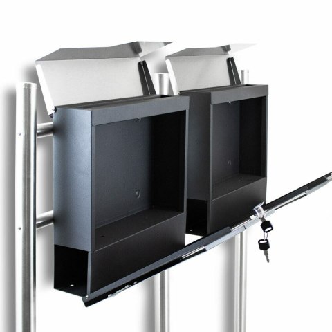 Nowoczesna Skrzynka na listy Pocztowa wolnostojąca z gazetnikiem