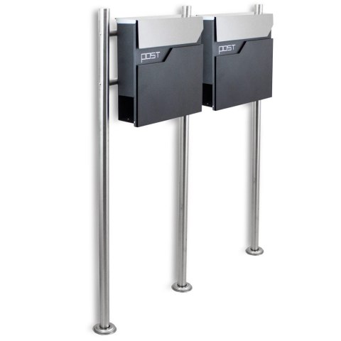 Nowoczesna Skrzynka na listy na stojaku 2szt Zestaw skrzynek pocztowych