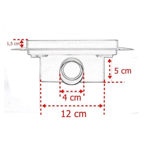 Odpływ do prysznica kwadratowy 25x25cm wpust podłogowy kwadrat Line