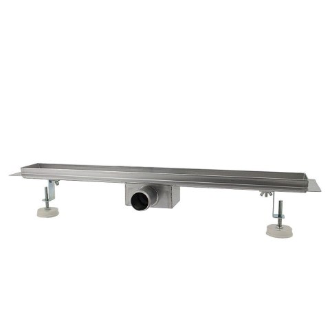 Odpływ prysznicowy 70cm liniowy ze stali nierdzewnej z syfonem Glass Schwarz