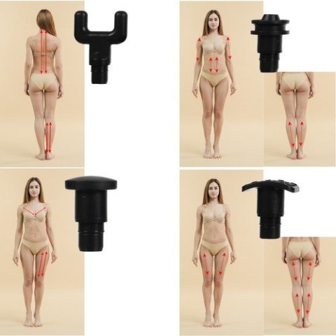 Pistolet do Masażu Masażer Malatec 10 głowic końcówek do ciała 30 trybów