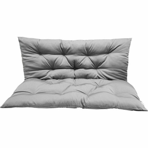 Poduszka ogrodowa szara podwójna na ławkę huśtawkę pikowana 150cm x 100cm