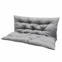 Poduszka ogrodowa szara podwójna na ławkę huśtawkę pikowana 150cm x 100cm