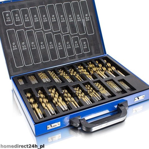 Profesjonalne wiertła tytanowe Wiertło Tytan do stali w mobinej walizce