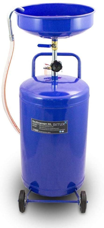 Przenośna mobilna Zlewarka do oleju Warsztatowa Regulowana ze zbiornikiem 80L