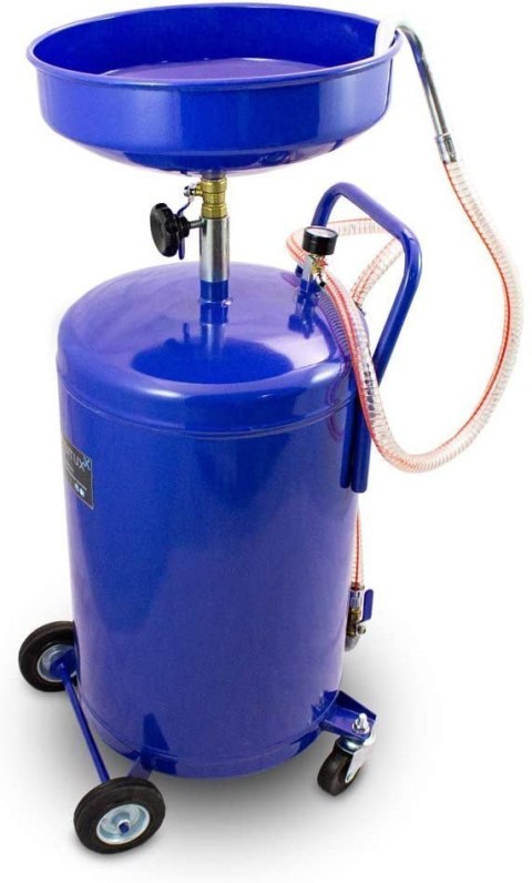 Przenośna mobilna Zlewarka do oleju Warsztatowa Regulowana ze zbiornikiem 80L