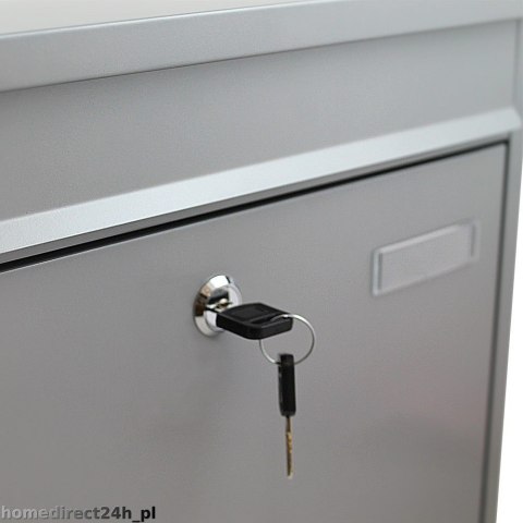 Skrzynka Pocztowa na listy szara z okienkiem klapka lakierowana BITUXX