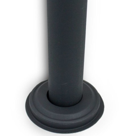 Skrzynka Pocztowa na stojaku Ciemnoszara stal nierdzewna na listy + tuba