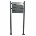 Skrzynka Wolnostojąca pocztowa na gazety prase Grafitowa słupek