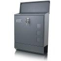 Skrzynka pocztowa na listy A4 Grafitowa duża z gazetnikiem wrzutnia