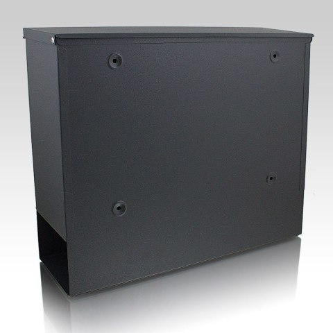 Skrzynka pocztowa na listy z gazetnikiem ciemno-szara na listy/prase