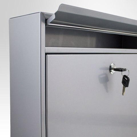 Solidna Skrzynka pocztowa na listy siwa lakierowana wrzutnia odporna