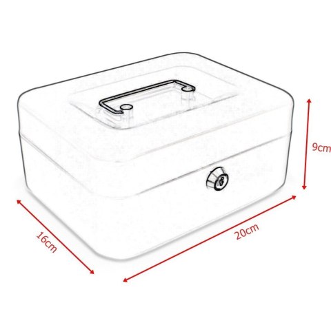 Szara Kasetka Skrytka do przechowywania pieniędzy 20cm Monety/bilony